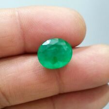 Excellent Zambian Green Emerald 6.15 Crt Faceted Oval Shape Loose Gemstone picture