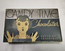 Vintage Cherry Specialty Company Candy Time Chocolate Box Empty Props Chicago  picture