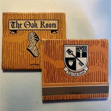 Vtg The OAK ROOM Disneyland Hotel Matchbook Lot 2 Private Men’s Club 60s 70’s picture