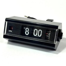 COPAL 227 Flip Clock Black Space Age Alarm Light Showa Retro from JAPAN picture