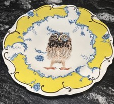 Anthropologie Lou Rota Nature Table 9.5 Inch Dinner Plate Owl picture