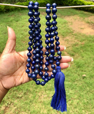 10 mm Rnd 108+1 Beads Original Lapis Lazuli Jaap Rosary, Japa Mala Energized picture