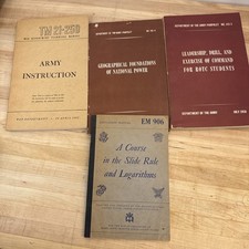 4 Vintage WWII/50’s ROTC Training Manuals/Foldout Maps picture