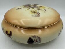 1898 China Co Antique Porcelain Lidded  Bowl Pansies, 7
