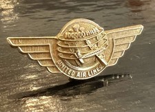 Vintage *UNITED AIRLINES 100,000 Miles Club* 10K GOLD FILLED Jeweler's Made Pin picture