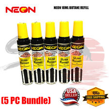 5x Neon 18ml Butane Refill Fuel Fluid for Lighter Single Double Jet Flame Torch picture