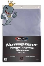BCW 14x19 Newspaper Sleeves 50ct Pack Acid Free Archival Quality  picture