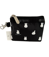 New Miffy Rabbit Lesportsac sm BLACK Wallet ID Coin Case Clip Purse Pouch picture