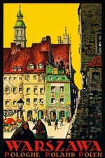 Warszawa Old Town Travel Poster - 24x36” Rare Reprint 200gsm Paper🗞️ Hi-Res💎 picture