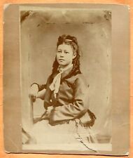 Portrait of a Girl circa 1870s Giant Cabinet Card 8 by 9-1/2