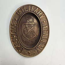 Vintage Oklahoma Military Academy Plaque Brass/Copper Made in South Korea picture