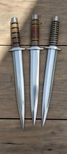 CUSTOM HANDMADE D2 TOOL STEEL LOT OF 3PCS-HUNTING TOOTHPICK DAGGER D2 DAGGER picture