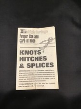 Lehigh Cordage Knots Hitches & Slices Owners Guide Booklet Leaflet picture