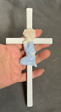 1995 CROSS with Baby Boy Praying by Roman Giftware picture
