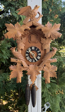 Vintage Hubert Herr Regula German Cuckoo Clock - RUNS GOOD - SEE VIDEO - READ picture