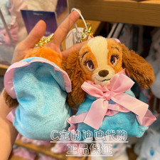Genuine 2025 Disney Store 2025 Lady and the Tramp Cute Plush Keychain Gift New picture