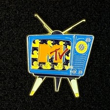 MTV Music Television Enamel Pin Retro TV Ducks Vintage 80s Logo Badge Collectors picture