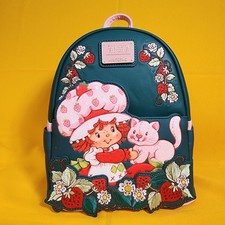 Loungefly Strawberry Shortcake Custard & Strawberry Embroidered Mini Backpack picture