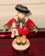 ⁠Vintage 1991 House of Hatten Christmas Figurine Child Pull Toy Horse picture