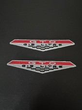 (2) PONTIAC GTO 6.5 LITRE CLASSIC MUSCLE CAR BADGE EMBLEM LOGO PATCH NEW 🏁 picture