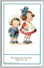 Vintage Schlesinger Bros New York Cute Children Postcard 1913 picture
