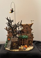 RETIRED 2004 Lemax Spooky Town Witch's Lair ANIMATED WITH MUSIC & LIGHTS  VIDEO picture