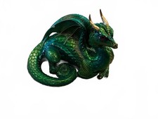 1997 Windstone Editions Emerald Lap Dragon Statue by Melody Pena Retired picture