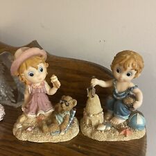 Vintage Montefiori Figurine Boy And Girl At Beach  picture