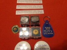 VINTAGE 11 PIECE NISSAN MOTORS ADVERTISING & EMPLOYEE AWARDS-  NEVER USED  # 502 picture