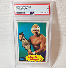 1985 Topps WWF Hulk Hogan #16 PSA 7 NM Rookie RC Wrestling Card WWE HOF picture