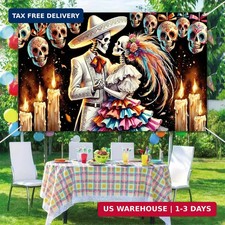Day of the Dead Banner Couple Sugar Decorationsations 71 x 43 Inch picture