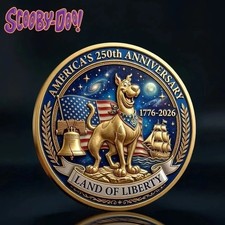 Scooby-Doo 57th Anniversary 1776-2026 Gold Coin Scooby Snack Full Set Gift picture