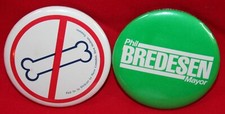 2 Vintage PHIL BREDESEN For Mayor Nashville TN Campaign Pinback Buttons BONER picture