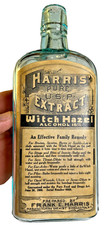 Antique Harris' Witch Hazel Bottle Label Labeled Binghamton New York NY c1910 picture