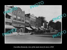 Carrollton Kentucky The Main St & Stores c1920 Old Large Historic Photo picture