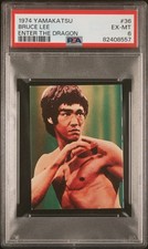 1974 YAMAKATSU ENTER THE DRAGON #36 BRUCE LEE PSA 6 EX-MT picture