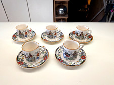 Vintage Sandland Ware Hanley Stafforshire England Espresso Teacup and Saucer Set picture