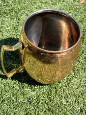 Vintage OPP India Copper Moscow Mule Mug – 5” Wide – Brass Handle picture