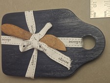 EtuHOME Mini Charcuterie Or Cheese Board With Spreader Navy Blue NWT picture