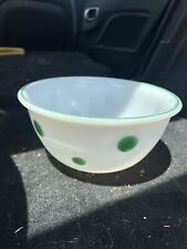 Vintage Hazel Atlas  Mixing Bowl With Jadite Green Dots Mixing Bowl picture
