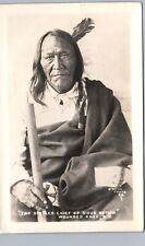 CHIEF TWO STRIKE wounded knee real photo postcard rppc sioux native indian picture
