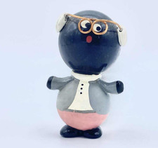 Brushart Marbles Man with Glasses Black Gray Pink Adorable Handmade in Chile picture