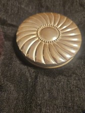 Vintage Rex Sterling Silver Powder Compact Case Spiral  Design picture