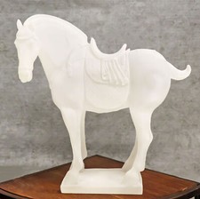 Ebros Acrylic Translucent Ming Terracotta War Horse Replica Statue 11.5