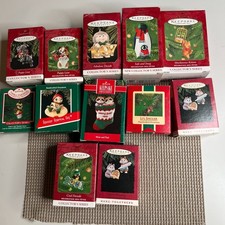 Lot of 12 Hallmark Keepsake Christmas Ornaments 1986–2001 Collector’s Series picture