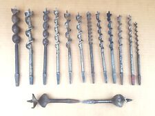 14 Vintage Brace Drill Auger Bits Irwin Millers Falls Stanley Caldwell etc picture