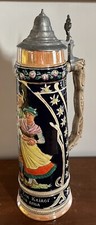 Vintage 4L Lidded Beer Stein A Merry Man Gets All The Girls West Germany picture