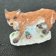 Meissen Fox Figurine Porcelain Miniature picture