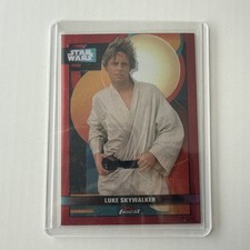 2025 Topps Star Wars Smugglers Outpost Luke Skywalker Finest Red Refractor 5/5 picture