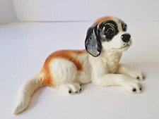 Vintage Goebel Porcelain St. Bernard Puppy Dog Figurine, W. Germany, 5 1/2